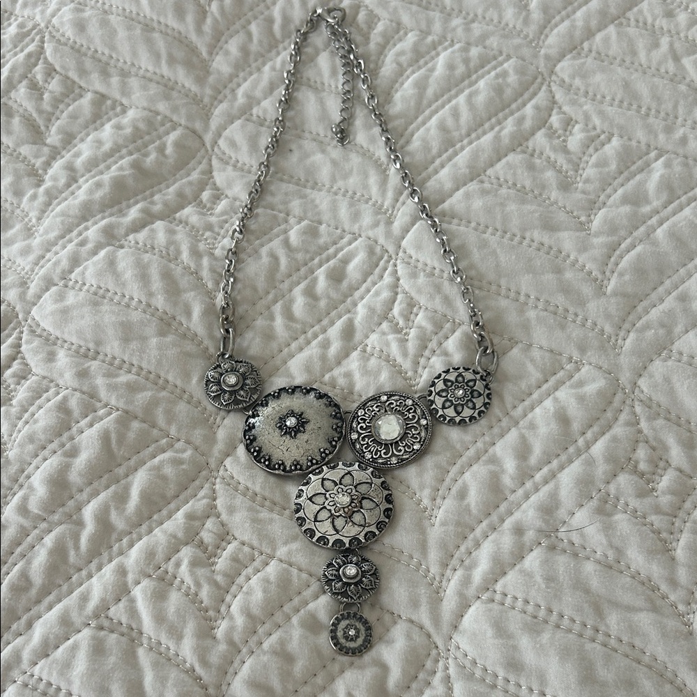 Maurices Silver Medallion Necklace